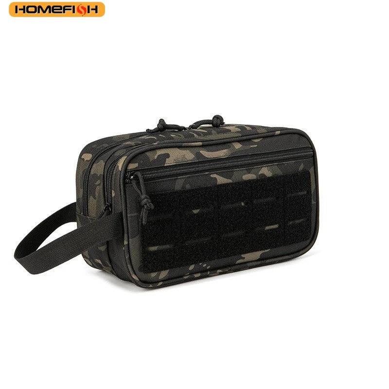 Sac de toilette tactique HOMEFISH pour hommes, sac d'hygiène, pochettes Molle, petite trousse de toilette, trousse de rasage pour hommes, trousse de voyage, maquillage