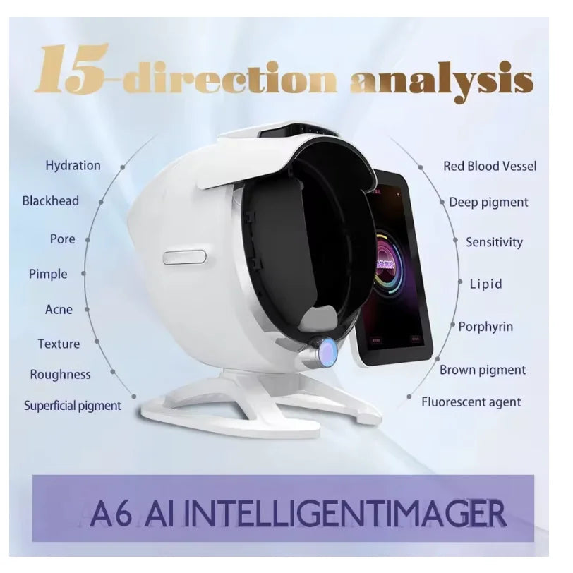 Analyseur de peau visuel facial intelligent 3D numérique AI, haute Configuration 36 millions A6, avec détecteur microscopique portatif, 2026