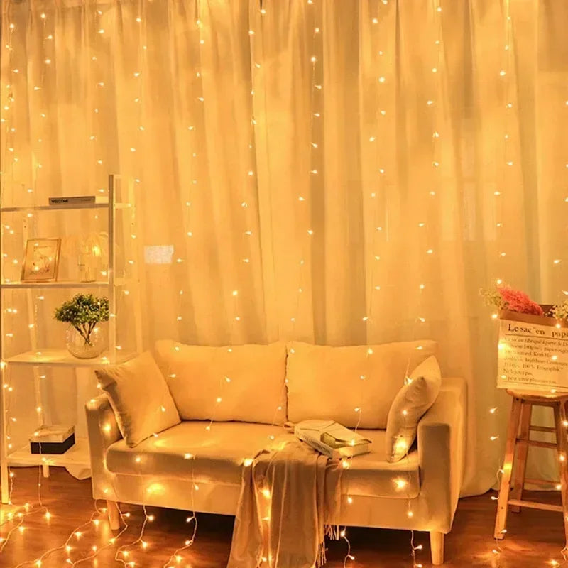 Guirlande lumineuse LED chaîne pour décoration intérieure, ambiance chaleureuse salon