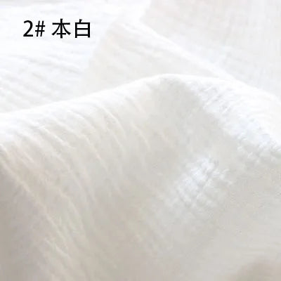 Tissu drapé en coton et lin, 100x135cm, Double gaze, crêpe, vêtements pour bébé, jupe pour dames, vêtements de nuit