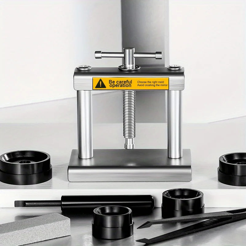 Ensemble de Machine de capsulage en métal pour montre, 12 pièces, montres-bracelets de bureau, couvercle du boîtier arrière, vis de presse, horlogers fermés, outils de réparation manuels Ki