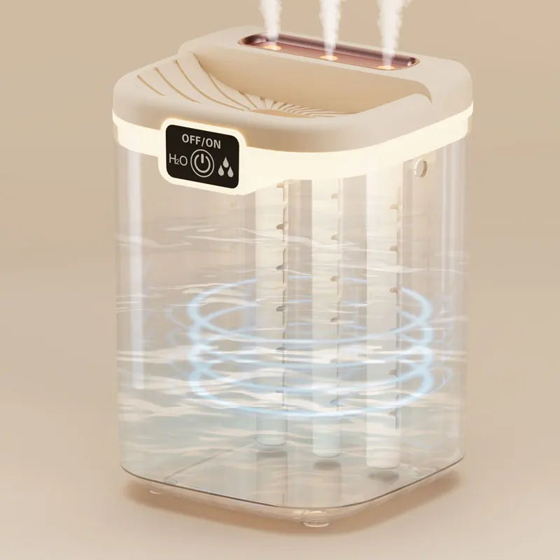 Humidificateur à trois buses 1,8 l, vaporisateur d'aromathérapie de grande capacité, diffuseur d'huile essentielle, veilleuse domestique, humidificateur d'air