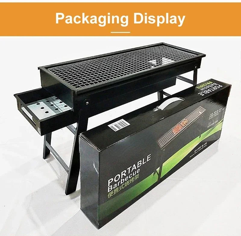 Nouveau grand Barbecue Barbecue gril pliant Portable charbon de bois Camping en plein air pique-nique brûleur pliable charbon de bois Camping Barbecue four