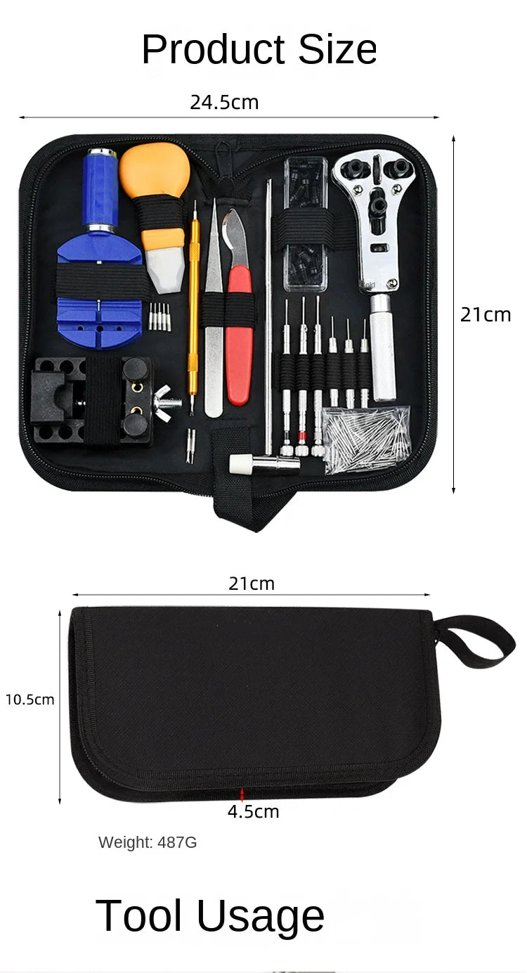 Outils de réparation d'entretien de montres, réglage des sangles de montre, remplacement de 24.com 147 pièces, démontage et installation