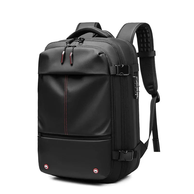 Sac à dos à compression sous vide pour ordinateur portable, sac à dos de voyage pour hommes, grande capacité, sac à dos scolaire, expansion, extérieur, SR, 17 pouces