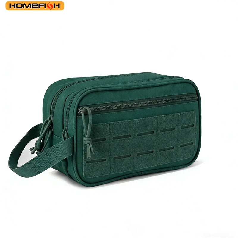 Sac de toilette tactique HOMEFISH pour hommes, sac d'hygiène, pochettes Molle, petite trousse de toilette, trousse de rasage pour hommes, trousse de voyage, maquillage