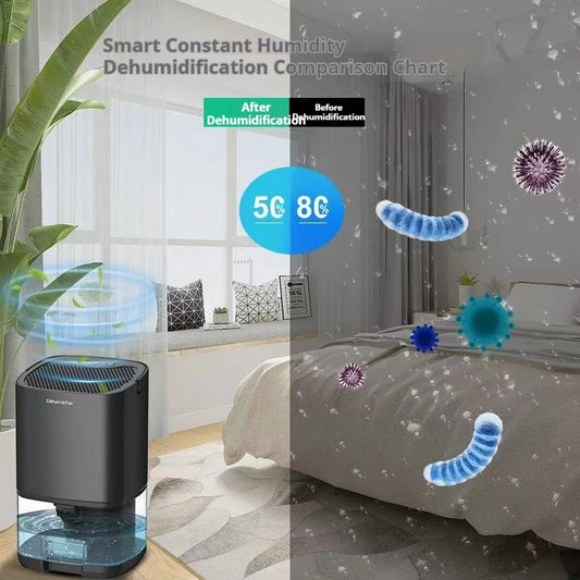Déshumidificateur d'air portable silencieux Homefish, absorbeur d'humidité, pour la maison, la chambre, le bureau, la cuisine, sécheur d'air, désodorisant, prise EU/US