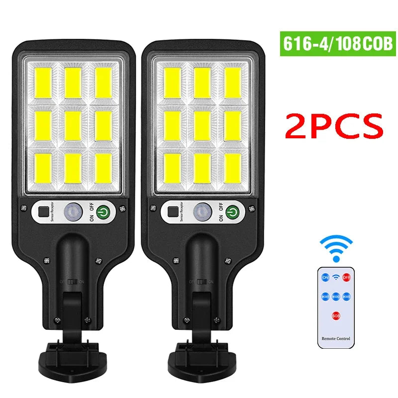 La plus récente lumière LED solaire 300000 LM lampe solaire extérieure de capteur de mouvement 4 modes étanche IP65 lumière solaire de jardin lanterne de cour de rue