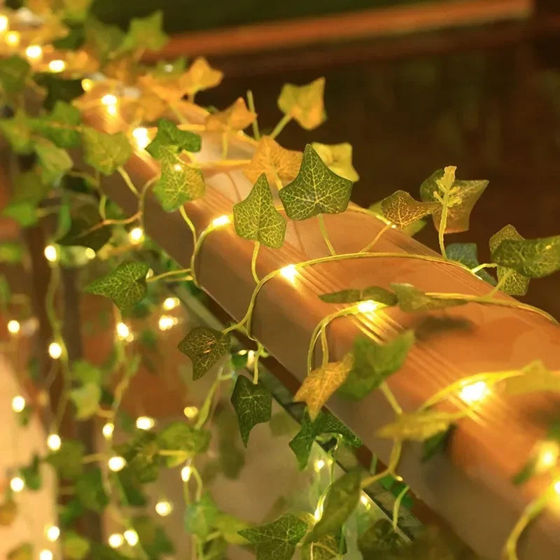 7 M/12 M/17 M feuille d'érable vigne fée lumières chaîne LED lumière solaire décoration de jardin étanche lampe solaire mariage guirlande de noël