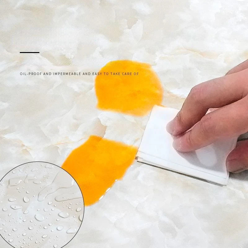 Papier peint auto-adhésif pour salon moderne, autocollant mural anti-moisissure, motif de carreaux de céramique Imitation, papier peint imperméable