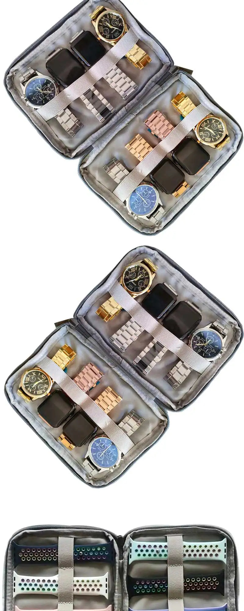 Boîte Portable étanche support de montre organisateur de rangement pour hommes femmes boîtes de montre intelligente pour Apple bracelet de montre boîte de rangement montres