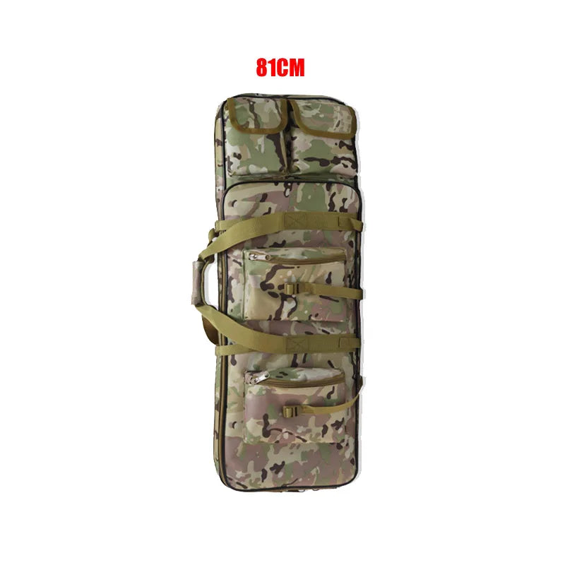 Sac de transport camouflage 81 cm pour fusil, étui tactique avec poches multiples et sangles ajustables