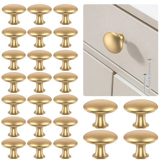 25 pièces ensemble de boutons de tiroir poignées d'armoire en alliage de Zinc boutons de commode en or antirouille poignée de traction de tiroir décorative quincaillerie de meubles
