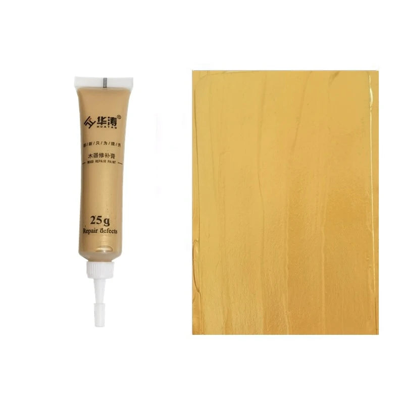 Agent de réparation des rayures pour meubles en bois multicolores, pâte de retouche multi-usages pour sols, escaliers, portes en bois, mastic de réparation des rayures