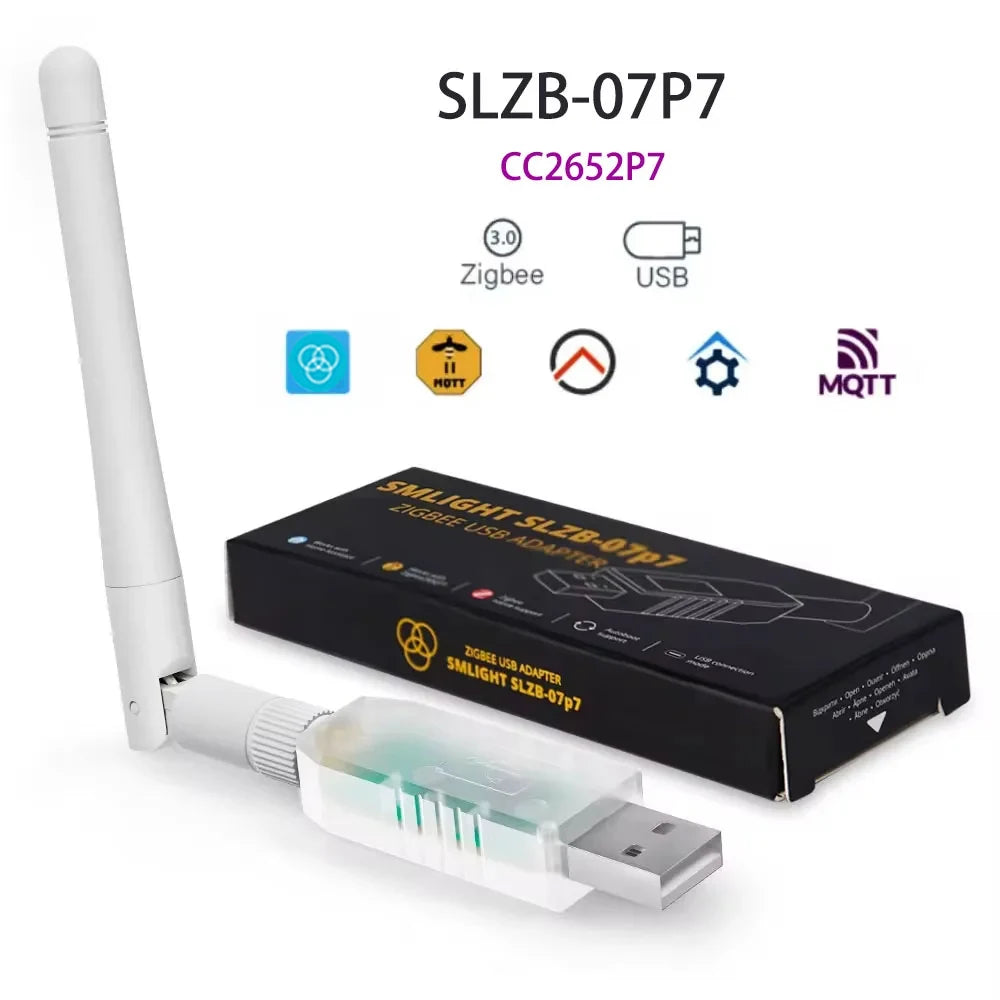 Adaptateur USB Zigbee 3.0 SMLIGHT SLZB-07, le plus petit filetage/matteur fonctionne avec Zigbee2MQTT, Assistant domestique, ZHA