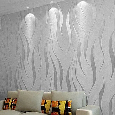 Rouleau de papier peint géométrique abstrait 3D, pour chambre à coucher, salon, décoration de maison, papier peint en relief, gris, Beige, blanc, violet