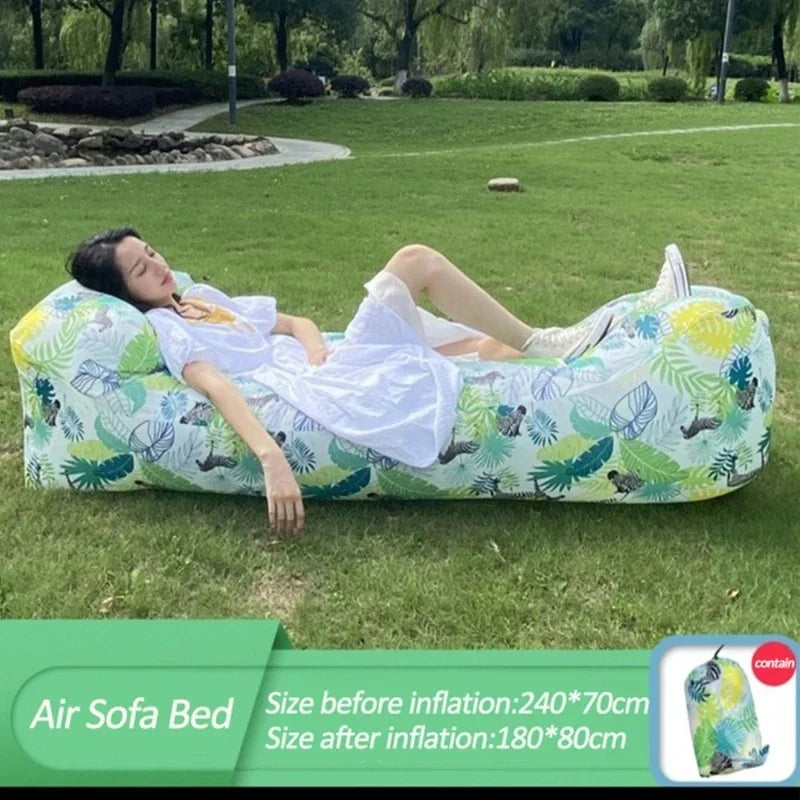 Tendance produits de plein Air canapé-lit gonflable rapide sac de couchage de bonne qualité sac gonflable sac paresseux canapé de plage 240*70 cm