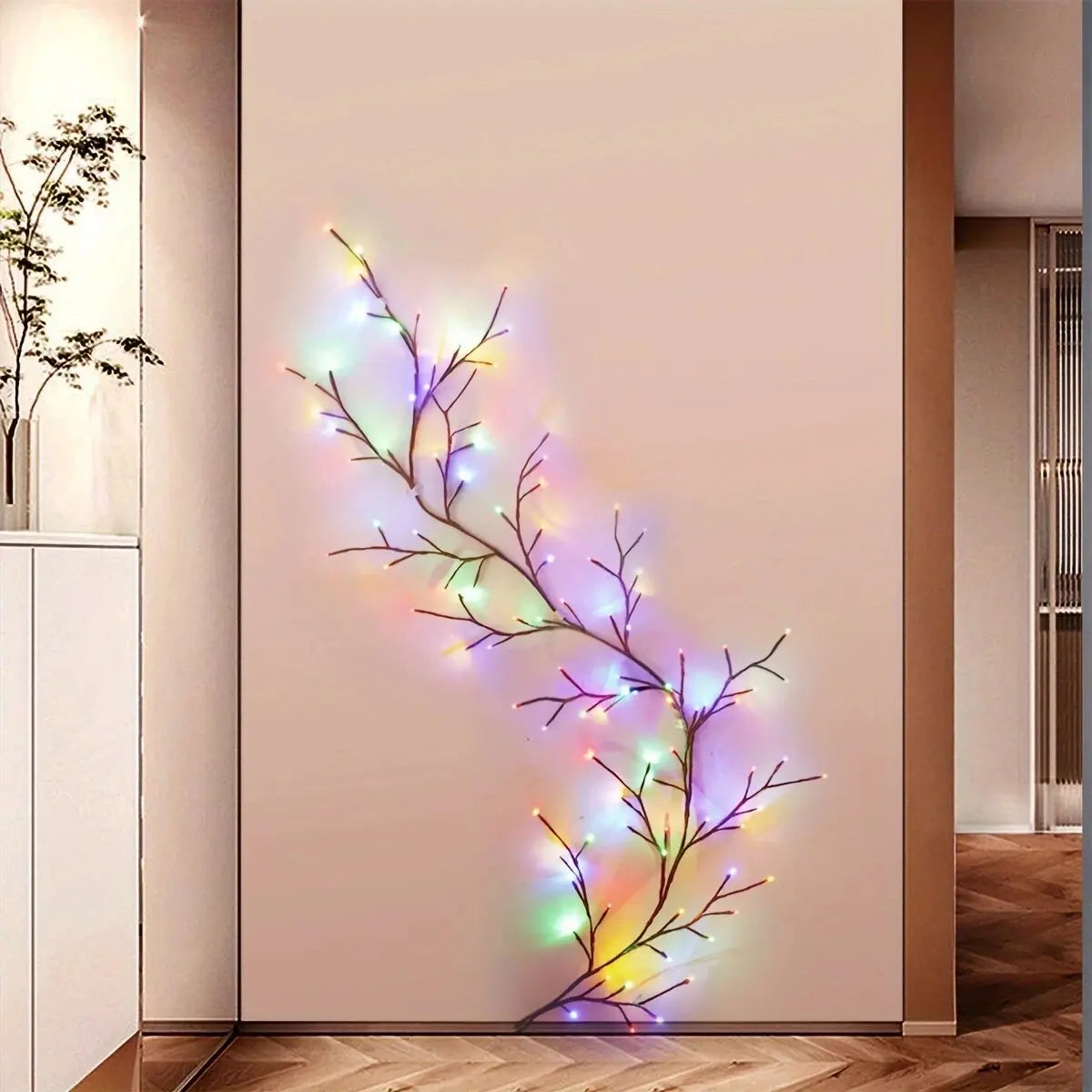 1PC 96LED s lumières de vigne de saule solaire, bricolage extérieur étanche chaîne lumières, lampes murales pour jardin, porche, magasin, terrasse, décor de voie