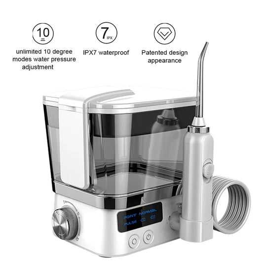 Irrigateur dentaire Portable, hydropulseur, hygiène buccale, 4 embouts de Jet, buses, 10 Modes, nettoyeur d'eau avec réservoir d'eau de 600mm