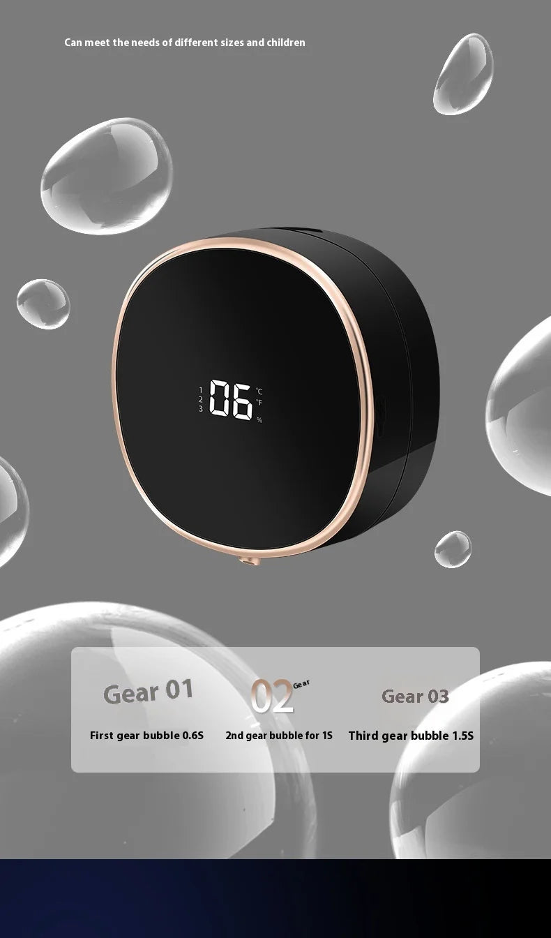 Distributeur automatique de savon liquide pour vaisselle, rechargeable, électrique, à fixation murale, à capteur, moussant, intelligent, sans contact, pour cuisine et salle de bain
