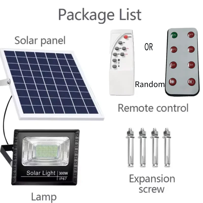 JVEE 30W 1000mAh projecteurs solaires télécommande alimenté projecteur extérieur étanche IP67 Villa lampadaire Angle réglable