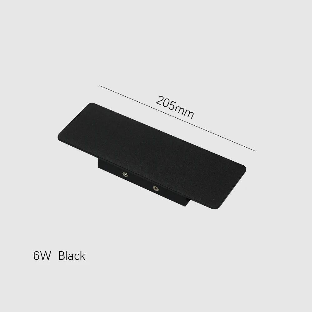 Applique murale LED moderne applique extérieure/intérieure 110 V 220 V bande droite en aluminium lumière blanc/noir/or/café applique murale