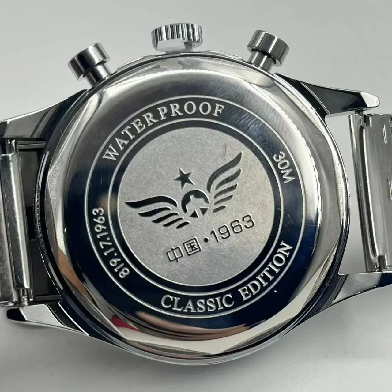 Montres pour hommes 1963 pilote montre automatique 42mm étanche rétro quartz chronographe montre habillée vintage