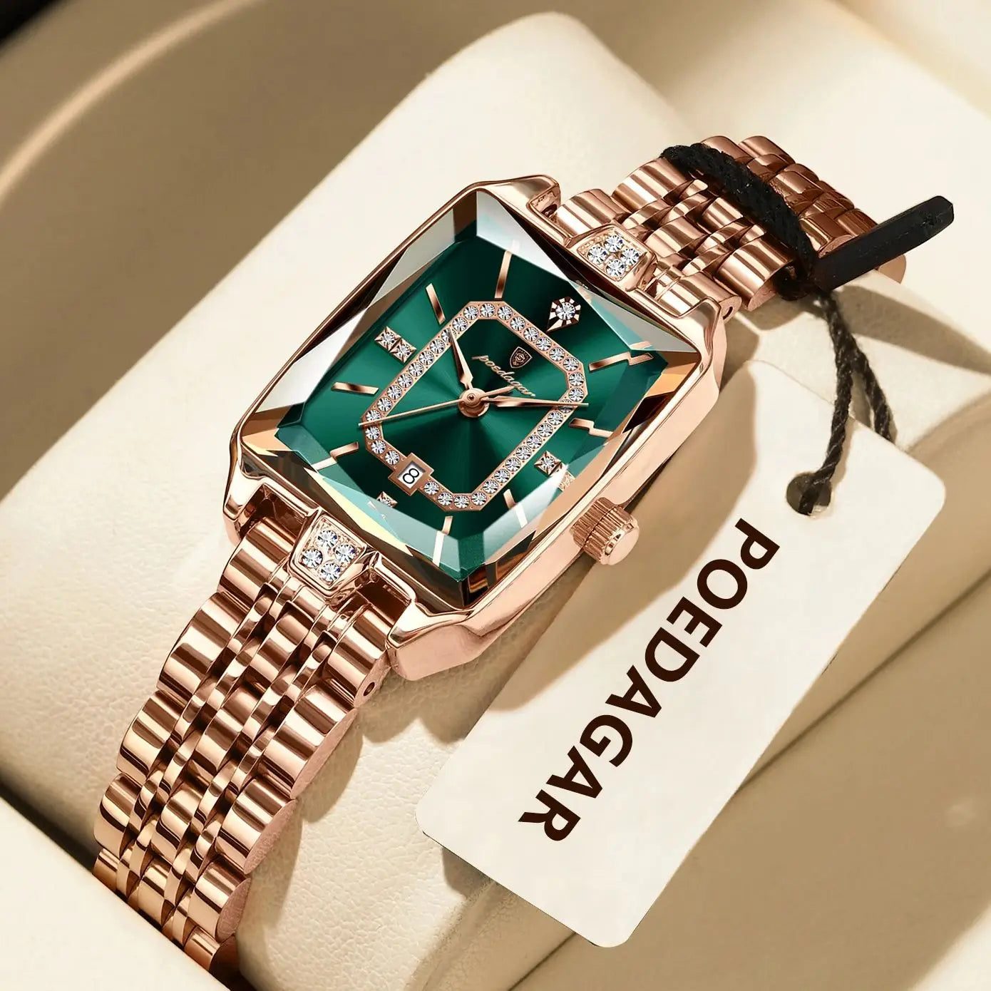 POEDAGAR luxe femme montre étanche Date haute qualité décontracté dames montre-bracelet en acier inoxydable Quartz élégant femmes montres