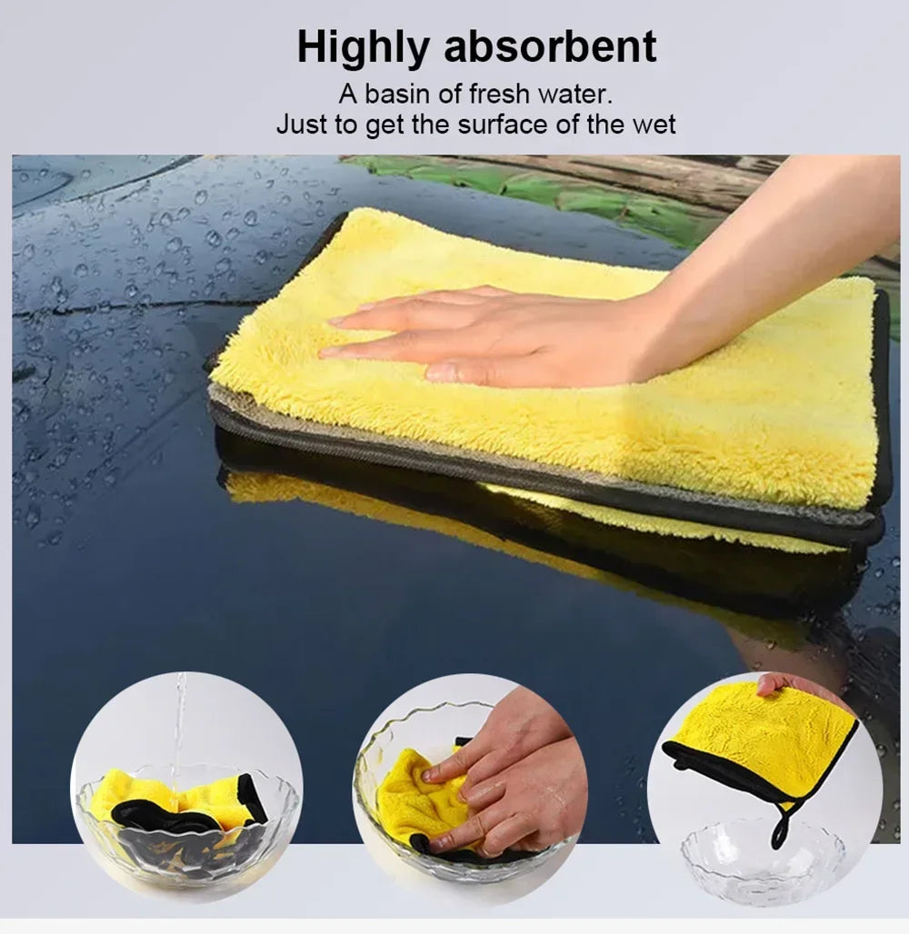 Serviette en microfibre pour le lavage de voitures 30x30CM, chiffon de séchage et de nettoyage de voiture, chiffon pour l'entretien