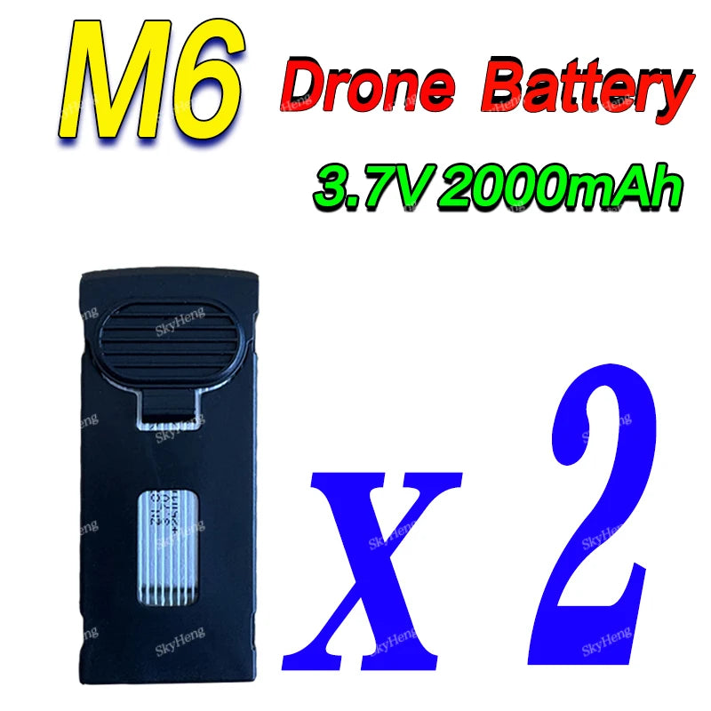 Batterie d'origine pour drone M6 3.7V 2000mAh, batterie Lipo de rechange pour drone M6 avec caméra 4K, accessoires et pièces