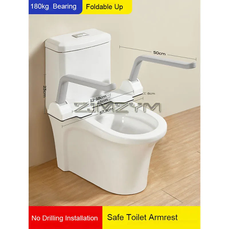 Main courante de toilette pour personnes âgées, sécurité antidérapante, étagère d'aide au salle de bain, siège de toilette, poignée pliable