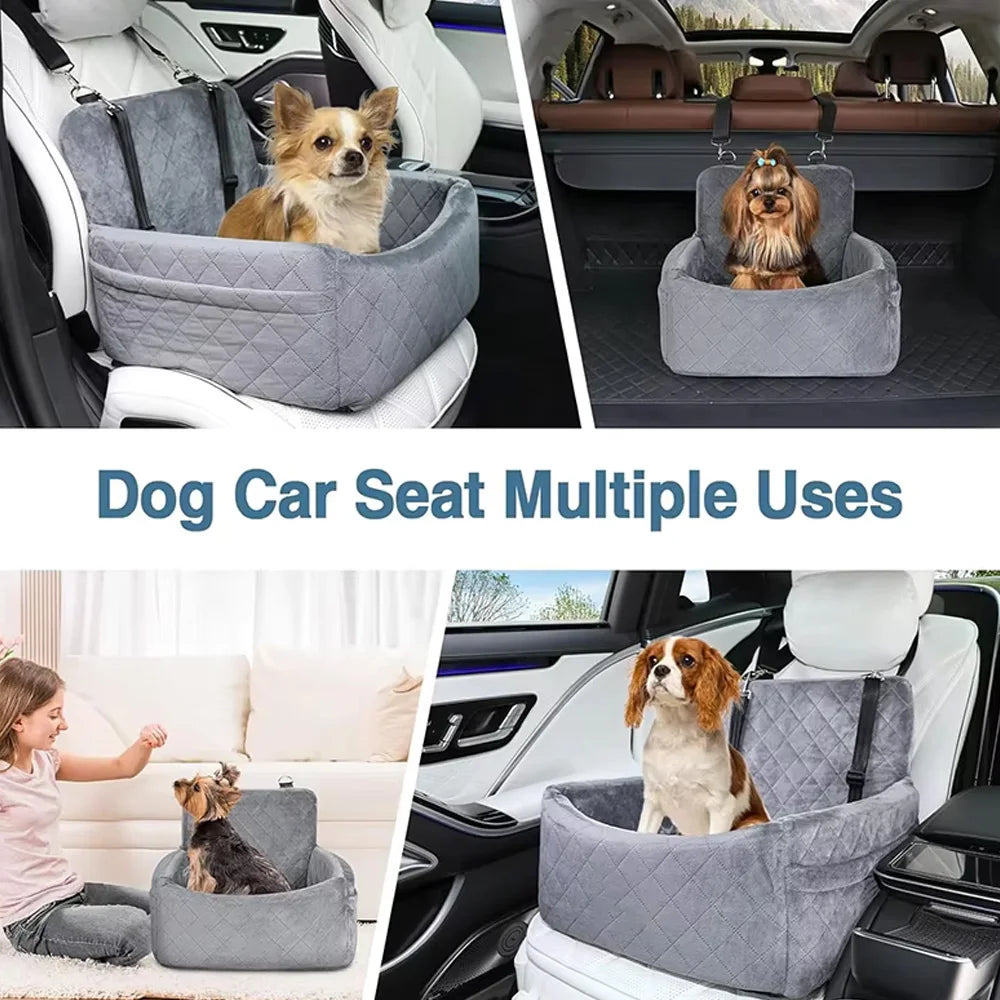 Siège de voiture pour animaux de compagnie, chenil pour chiot et chat, tapis de siège amovible, lavable, Base antidérapante, rangée avant et arrière, siège de sécurité pour chien, nid de voyage