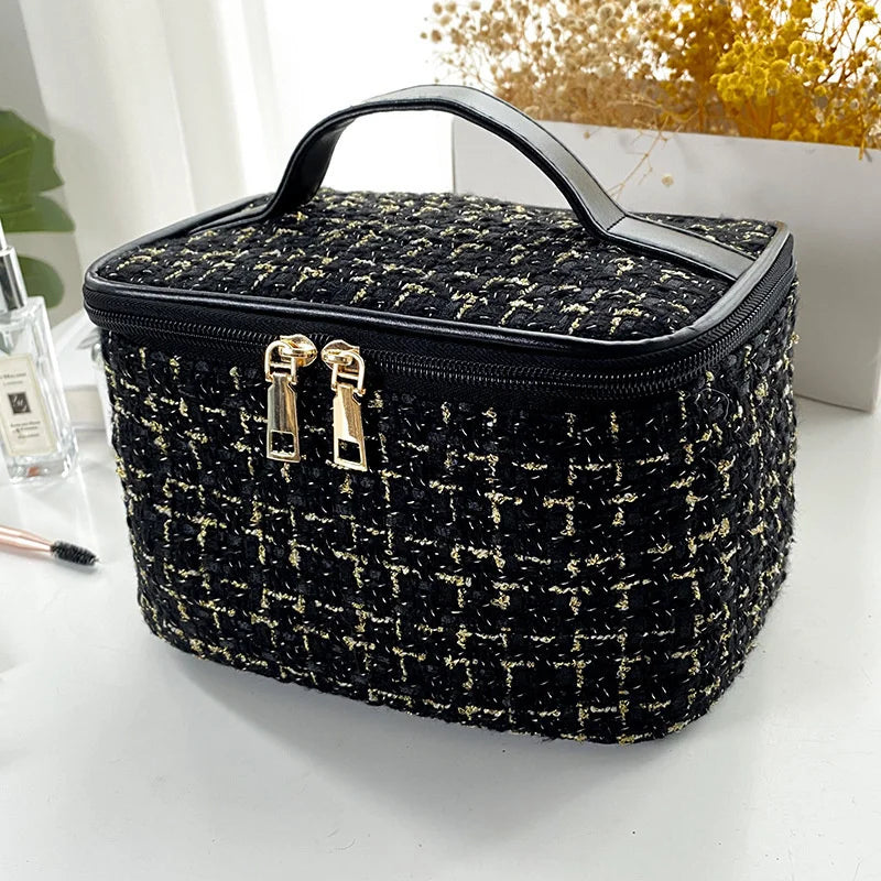 Nouvelle Trousse de Maquillage Portable pour Femme, Style Parfumé, Simple et Tendance, Grande Capacité, pour le Maquillage et les Voyages