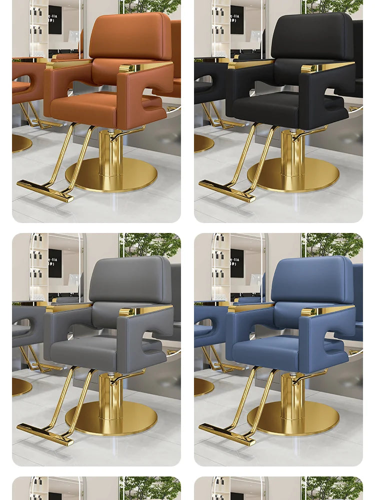 Chaise de barbier nordique moderne confortable Salon de luxe chaise de coiffeur ergonomique beauté meubles de cheveux Kapperstoel personnalisés