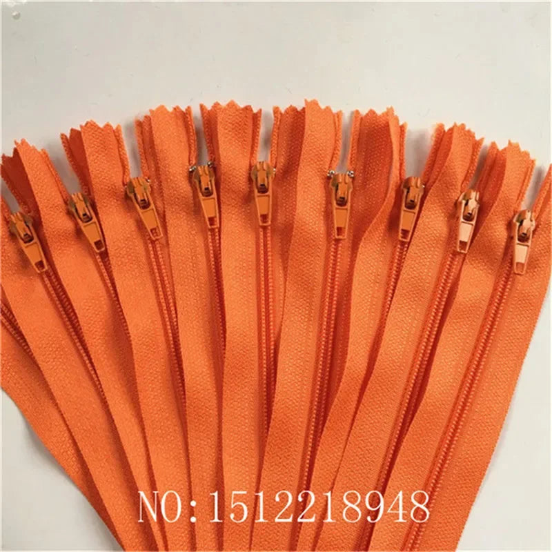 Fermetures éclair orange vif, accessoires de couture et bricolage, qualité durable