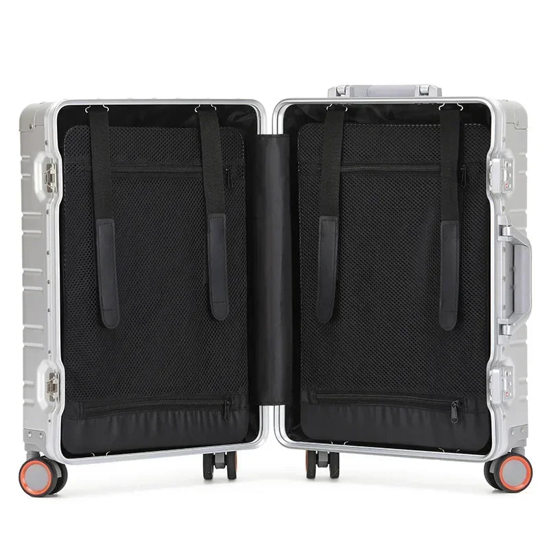 TravelTrolley bagages 20 ''valise de cabine à main sacs de voyage bagages roulants valise de voyage en alliage d'aluminium-magnésium