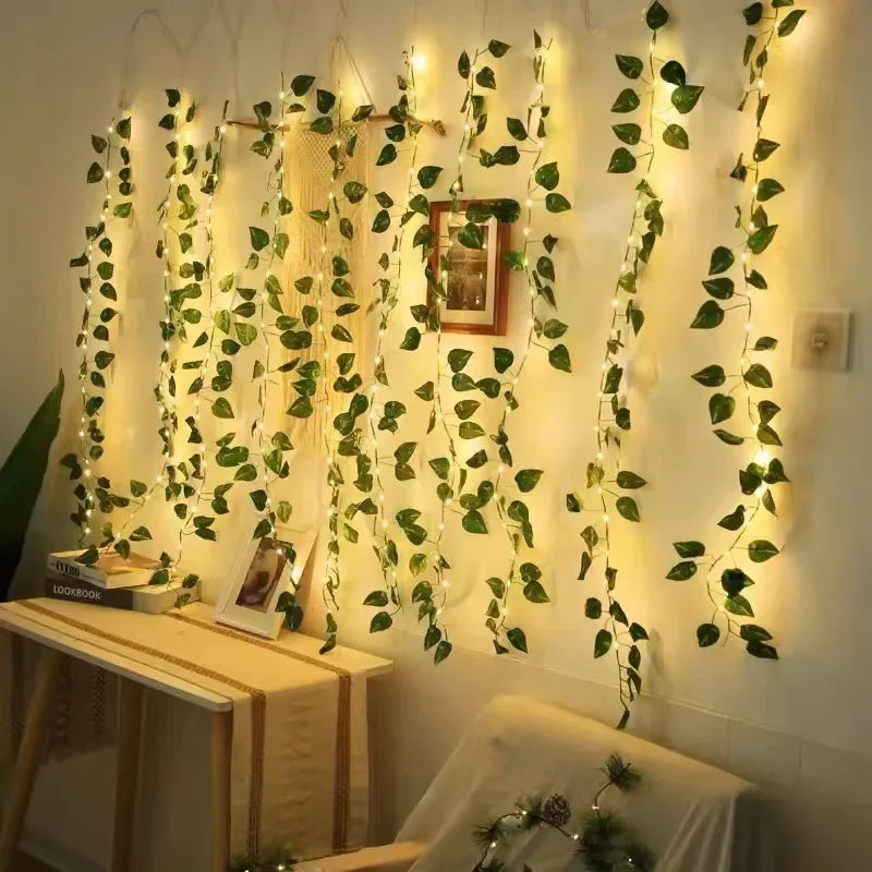 7 M/12 M/17 M feuille d'érable vigne fée lumières chaîne LED lumière solaire décoration de jardin étanche lampe solaire mariage guirlande de noël
