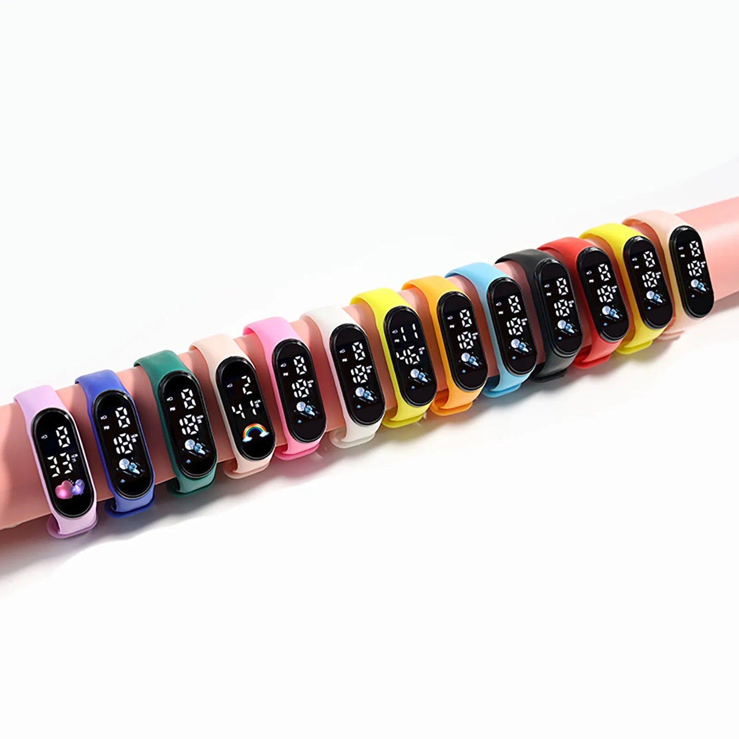 Montre connectée Kawaii pour enfants, mode, extérieur, étanche, sport, montres pour garçons et filles, montres numériques, silicone, montre enfant
