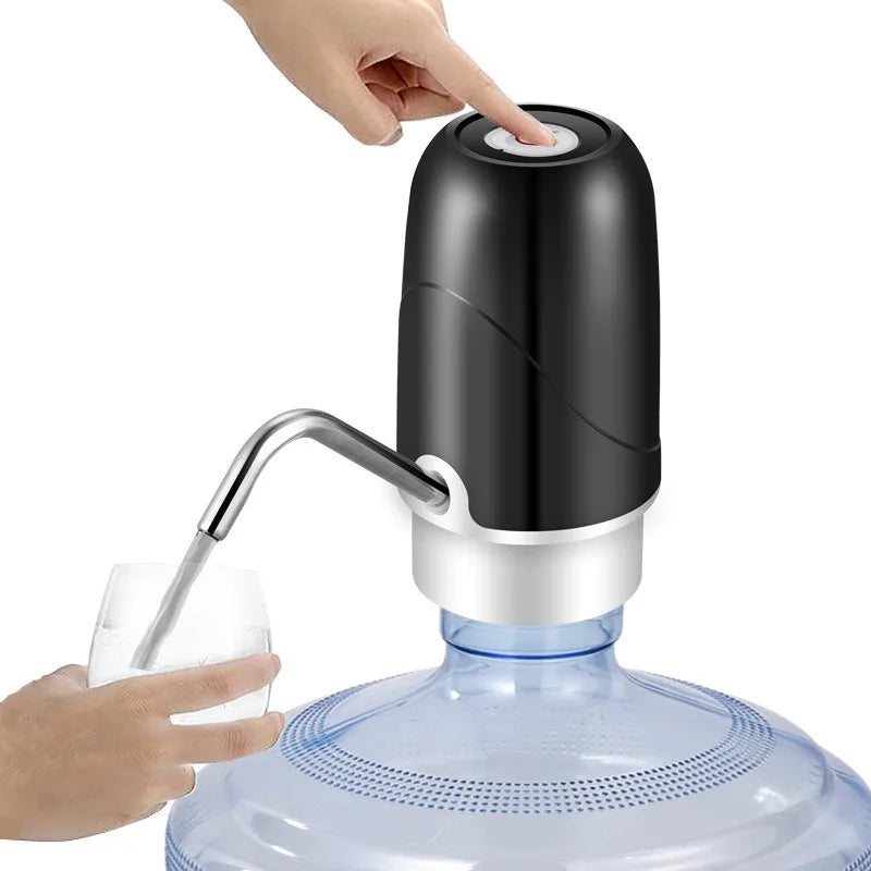 Pompe électrique pour bidon d'eau, distributeur automatique sans contact, design moderne noir et argent