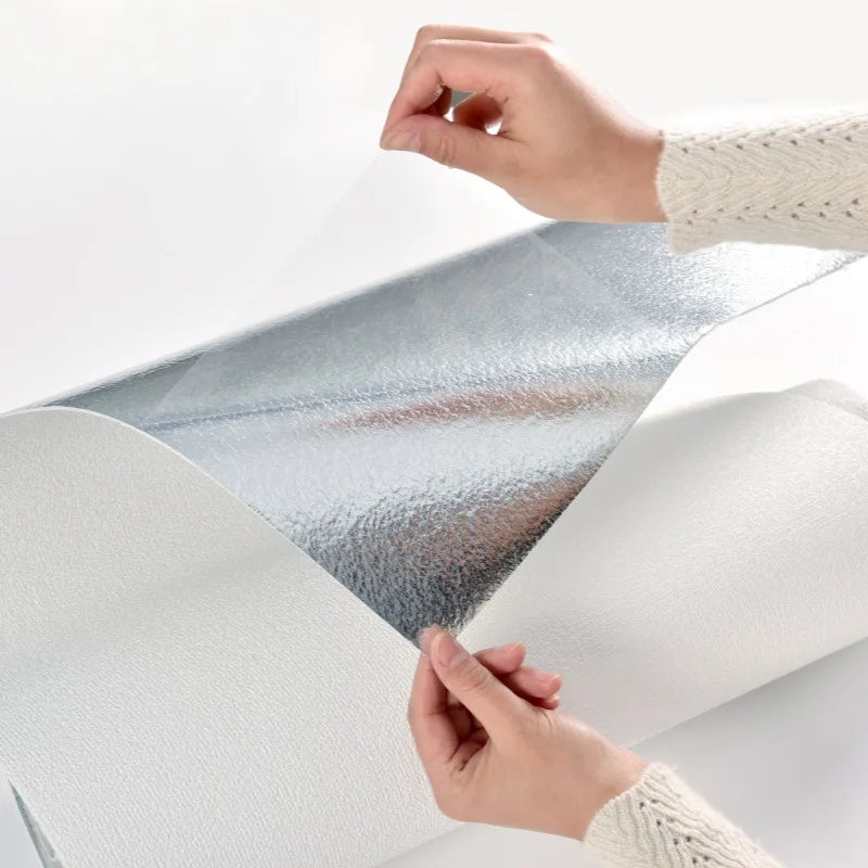 50cmX2.8M/10m lin 3D mousse auto-adhésive couleur unie PVC épaissi imperméable fond mur rénovation papier peint autocollant mural