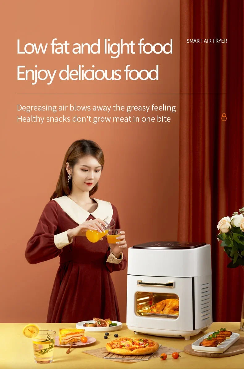 Friteuse à air chaud intelligente pour aliments légers et savoureux, cuisine saine sans graisse