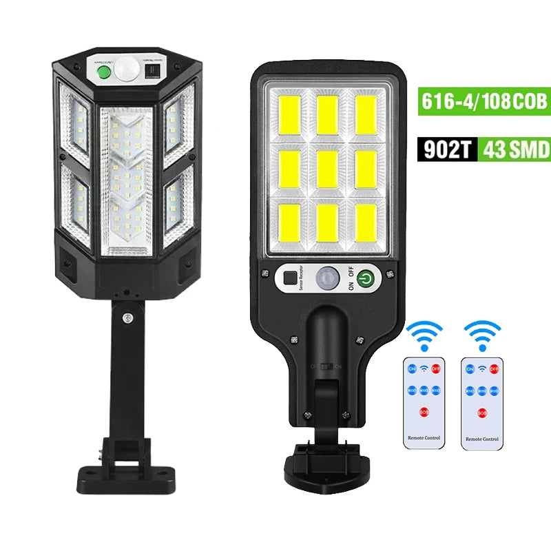 La plus récente lumière LED solaire 300000 LM lampe solaire extérieure de capteur de mouvement 4 modes étanche IP65 lumière solaire de jardin lanterne de cour de rue