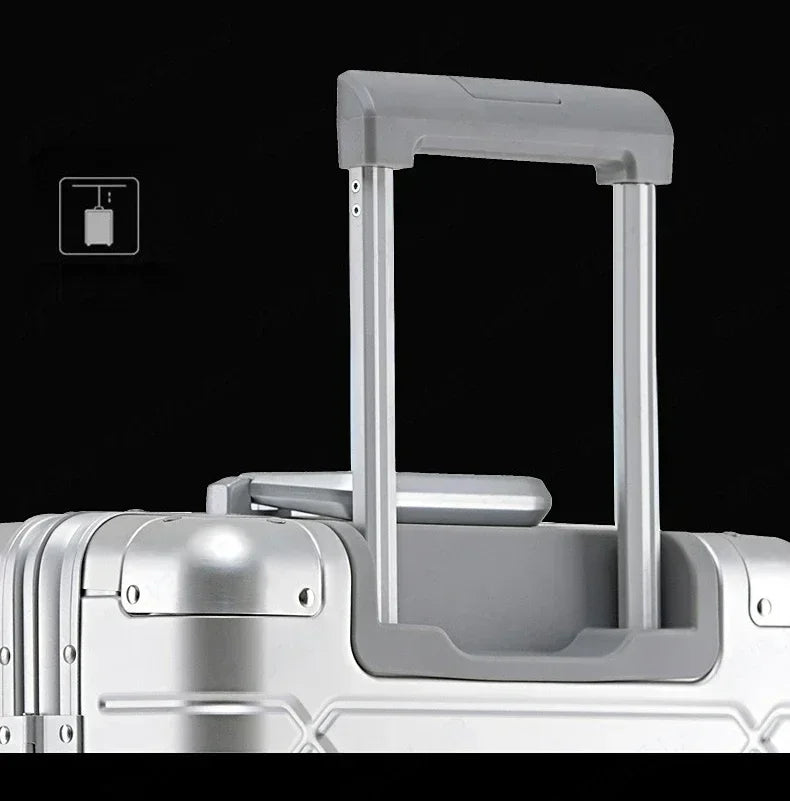 TravelTrolley bagages 20 ''valise de cabine à main sacs de voyage bagages roulants valise de voyage en alliage d'aluminium-magnésium