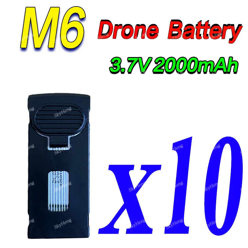 Batterie d'origine pour drone M6 3.7V 2000mAh, batterie Lipo de rechange pour drone M6 avec caméra 4K, accessoires et pièces