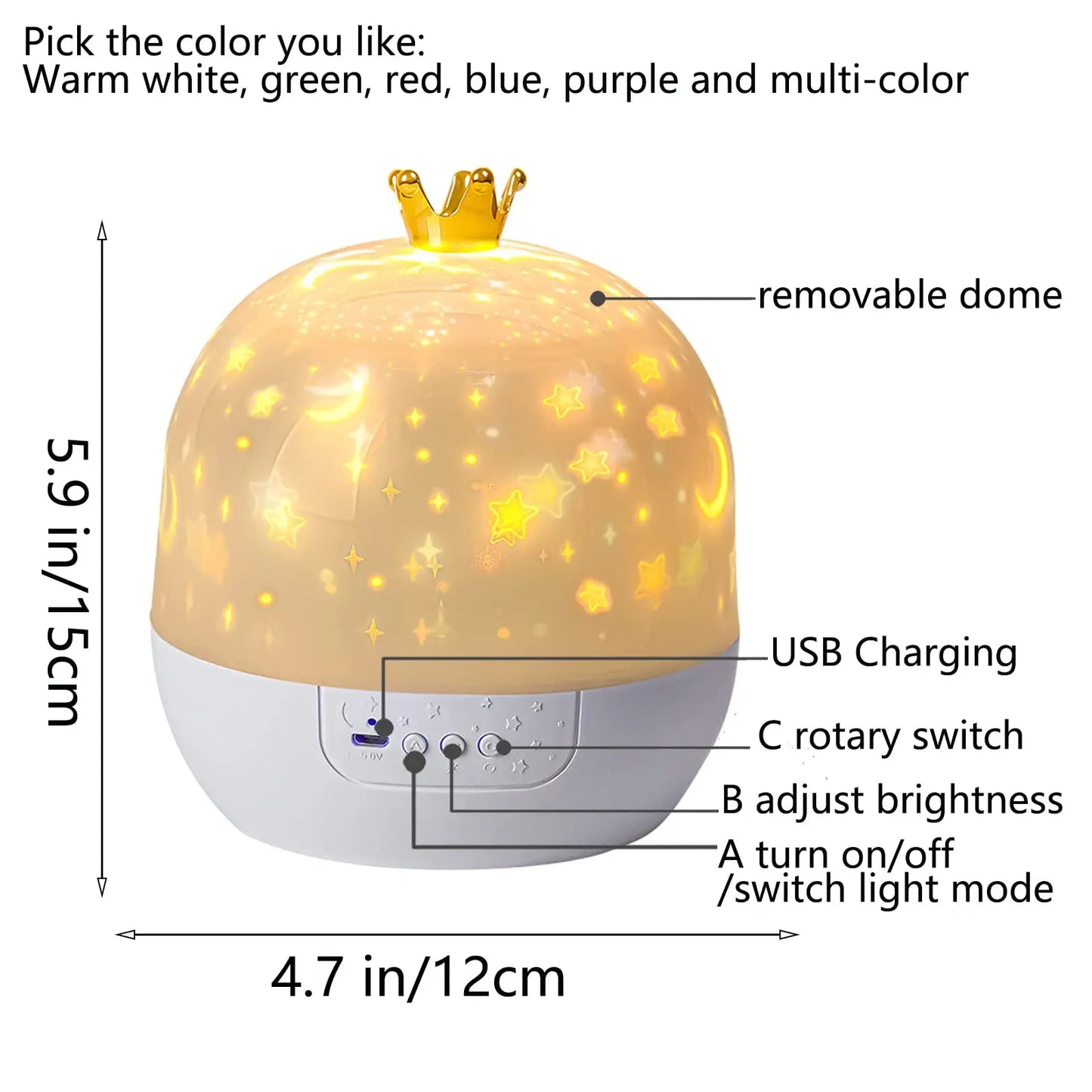Projecteur Créatif Fantaisie 360 ° Rotatif 15 types de projecteur diapositives galaxie étoilée projecteur LED veilleuse enfants cadeau d'anniversaire