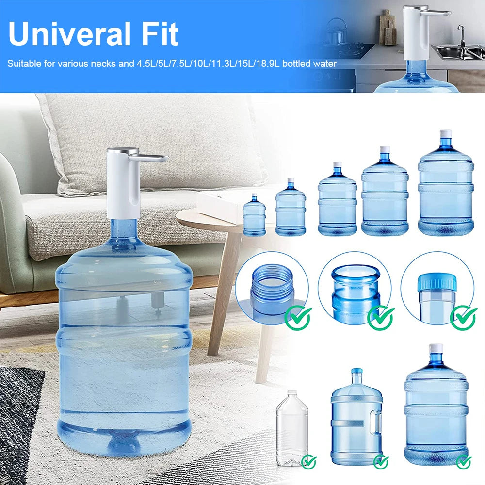 Pompe à eau électrique intelligente, pompe à eau automatique, distributeur d'eau potable aste, bouteille pliable, bureau, 19 litres