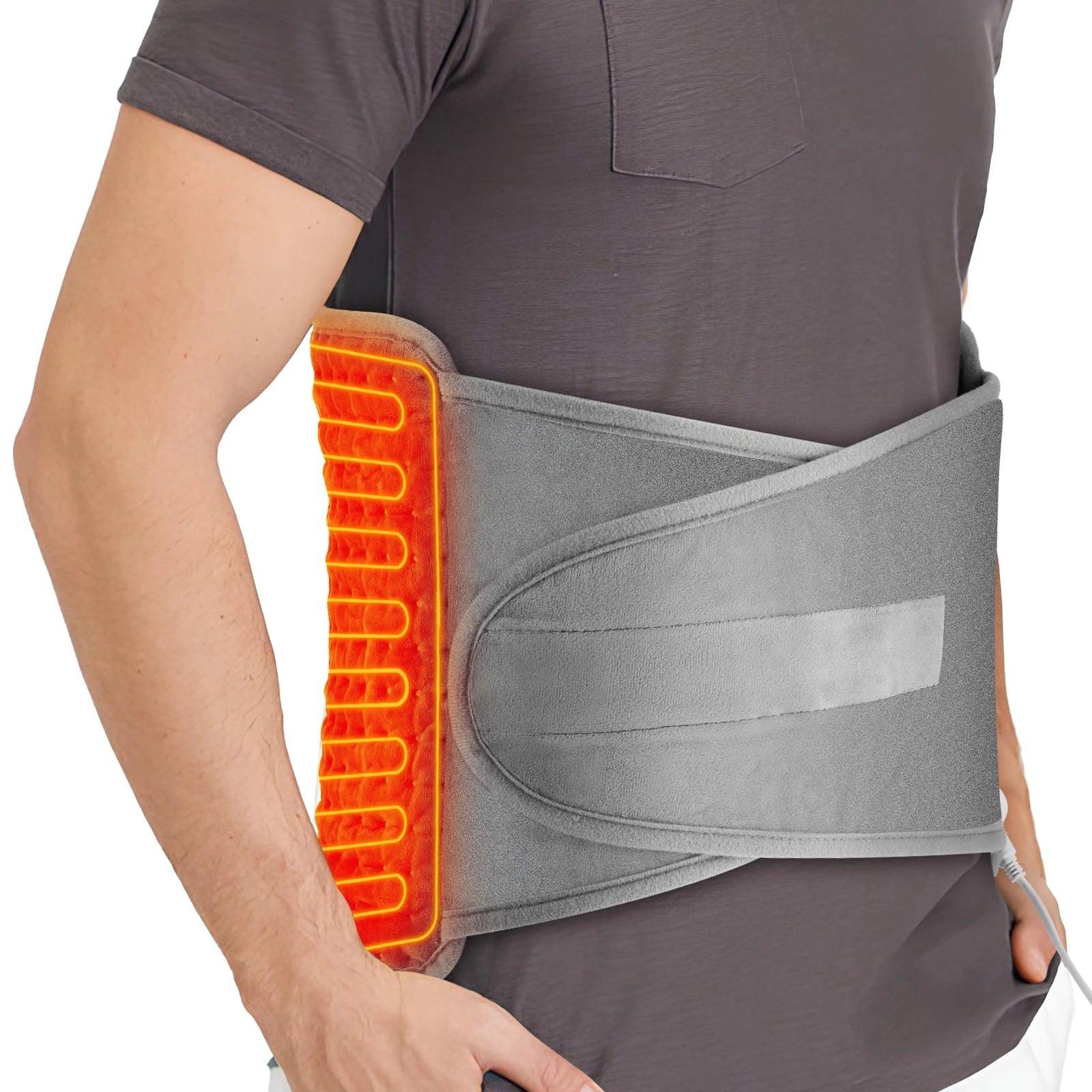 Ceinture chauffante pour le dos avec chauffage électrique, soulagement douleur lombaire, confortable et ajustable