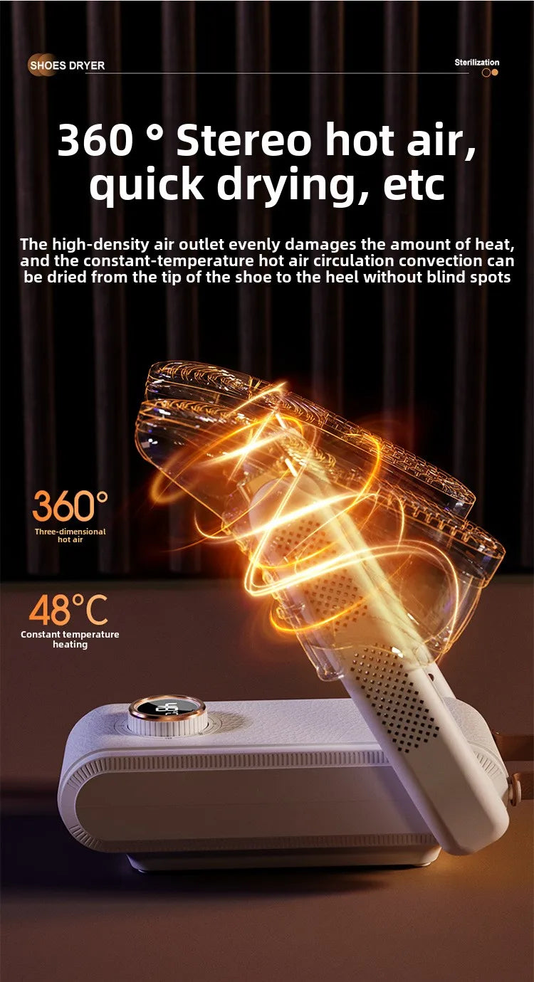 Sèche-chaussures pliable à température constante, air chaud, surpoids de vache, élimine les mauvaises odeurs, synchronisation, nouveau
