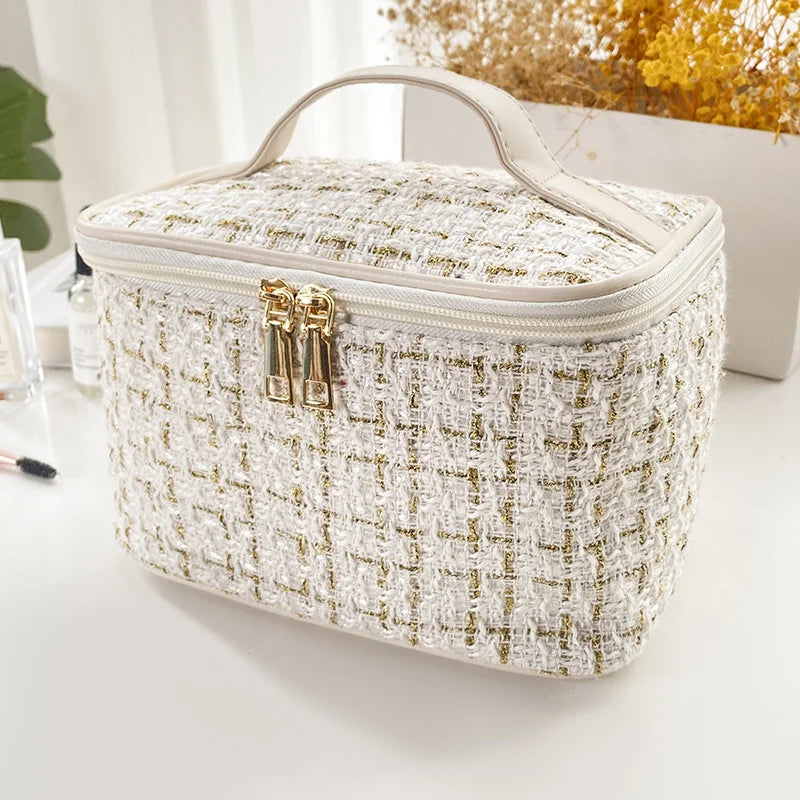 Nouvelle Trousse de Maquillage Portable pour Femme, Style Parfumé, Simple et Tendance, Grande Capacité, pour le Maquillage et les Voyages