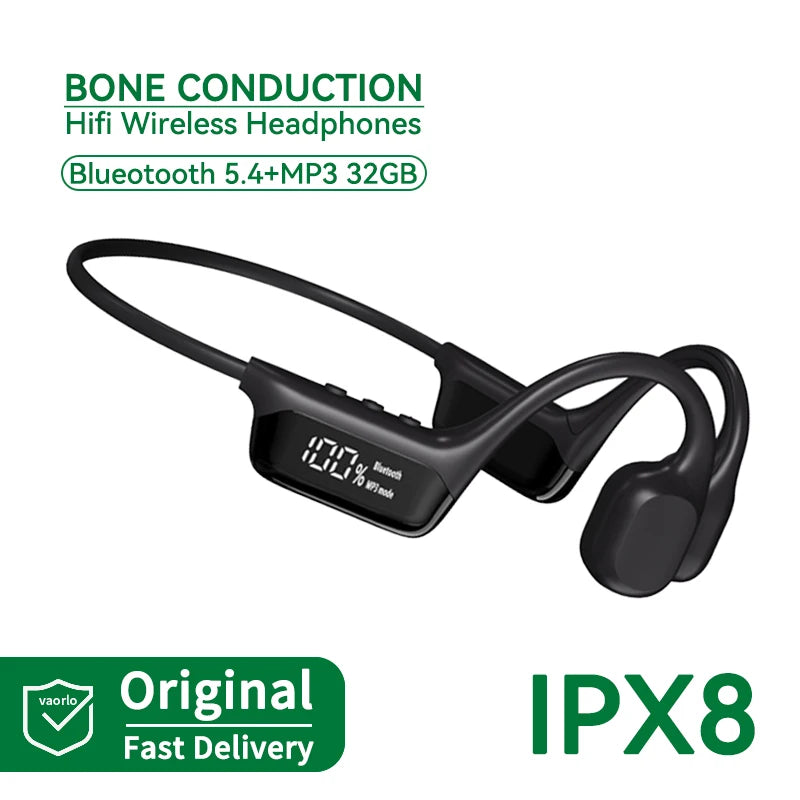 Écouteurs à Conduction osseuse, casque d'écoute étanche IPX8 pour la natation, nouveau casque de Sport sans fil Bluetooth MP3 32 go de RAM Hifi stéréo
